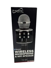 Supersonic-Wireless Bluetooth  Microphone with Built-in Hi-Fi Speaker Black 