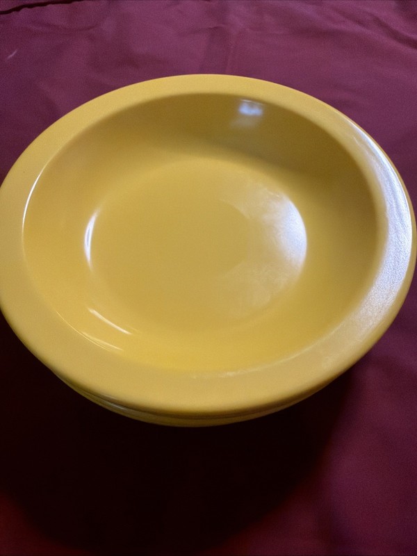 Dallas Ware Melamine Bright Yellow Soup Bowls , Set Of 6