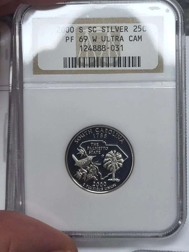 2000 SILVER PROOF NGC PF69 Ultra Cameo Set of Statehood Quarters 5 coins - Image 4 of 4
