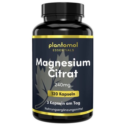 plantomol  Essentials - Magnesium-Citrat Kapseln 240mg Magnesium hochdosiert /T