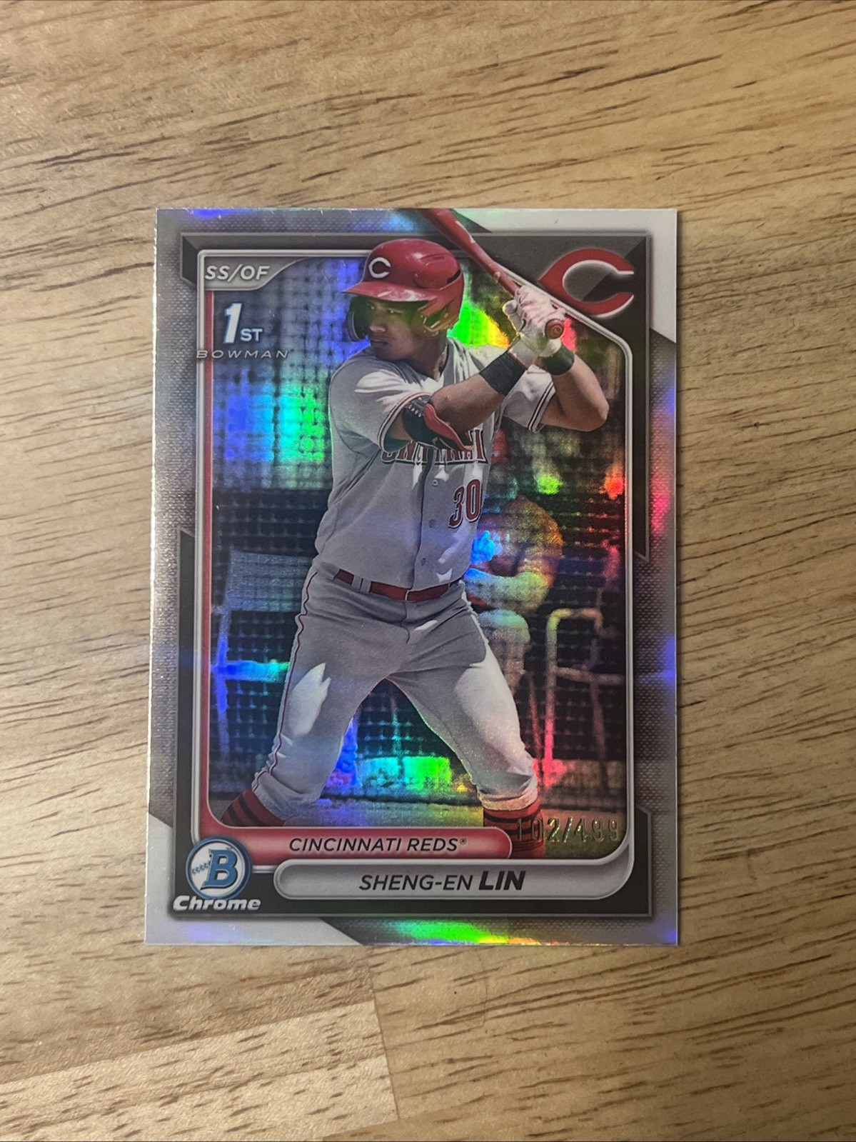 Sheng-En Lin 2024 Bowman Chrome Prospects Refractor /499 #BCP-155 Reds