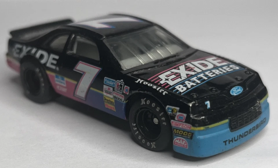 93’ Matchbox Racing Champions Geoff Bodine #7 Exide 1:66 Diecast Race Car ~GC - Image 3 of 4