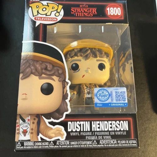 Funko Pop! Stranger Things Dustin Henderson  #1800 Exclusive W/PROTECTOR