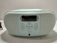ONN Portable Boombox CD Player Digital FM Radio Seafoam Green