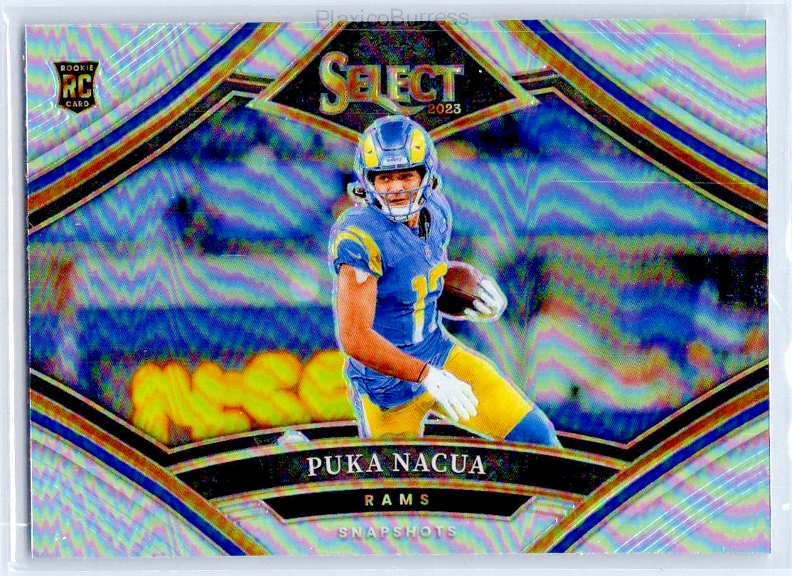 Puka Nacua 2023 Panini Select Snapshots Silver Prizm #SS-PN Rams