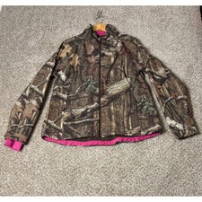 Mossy Oak Break-Up Infinity Camo Jacket Womens XL Pink Trim Water Resistant