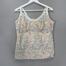 Ruby Ribbon Floral Heritage Lace Cami Tank Womens 42 White Slimming Shapewear