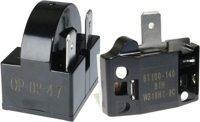 MEETOOT QP-02-4.7 PTC Start Relay 3 Pin with Overload Protector for Fridge