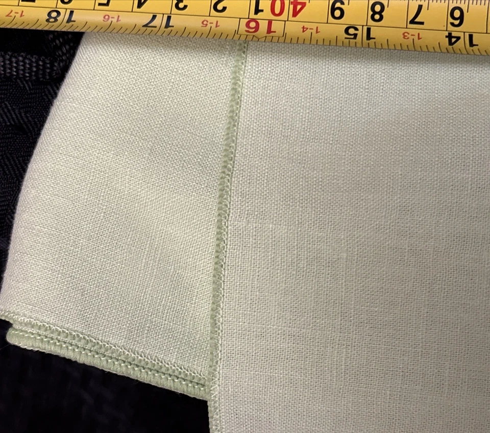 Mint Green Table Cloth 50”X 68” With 5 Matching Napkins - Image 3 of 4