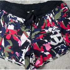 Lululemon Track Hotty Hot HR Lined Running Shorts Abstract Print Size 10