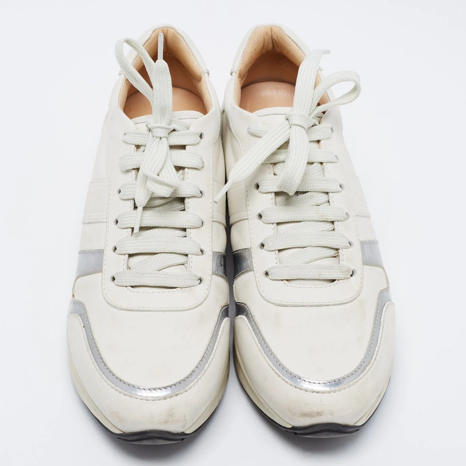 Zapatillas bajas Tod's de cuero crema/plateado talla 38,5 Foto 3 de 4