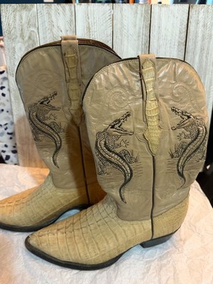 vintage Caiman crocodile Cowboy boots
