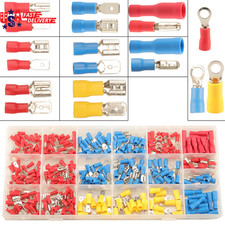 350Pcs 19 Types Crimp Connectors, 2.8Mm, 4.8Mm, 6.3Mm Male and Female Spade Term