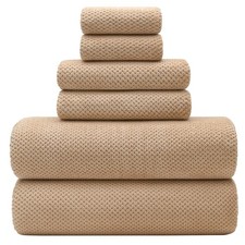 29x59 Inch Bath Towels Set of 6 Large, Super Soft Absorbent Lint Free Microfi...