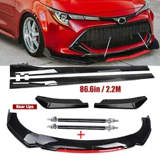 Front Bumper Lip Splitter Spoiler Side Skirt For Toyota Corolla XLE Body Kit