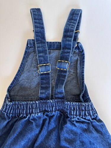 Osh Kosh B’Gosh Baby Girls Blue Denim Overall Dress Jean Sz 6 100% Cotton USA - Picture 4 of 7