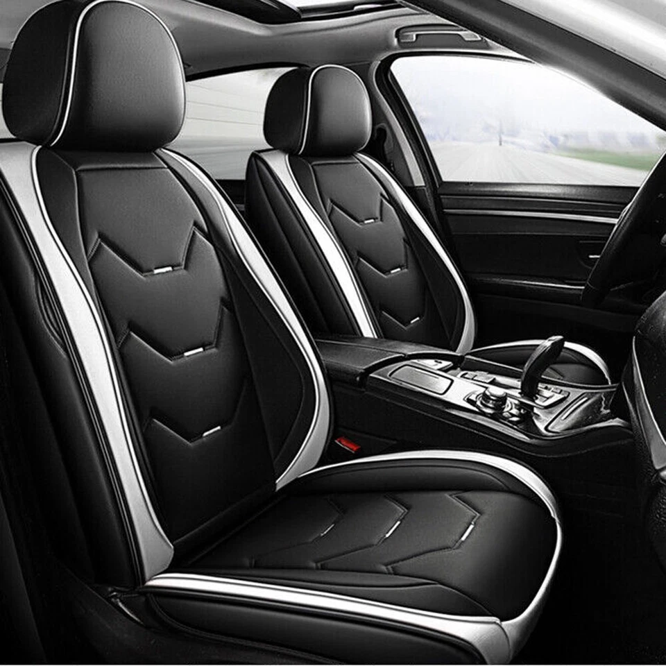 For Scion tC xB PU Leather Car Seat Covers 5-Seats Cushion Front + Rear Full Set - Image 2 of 4