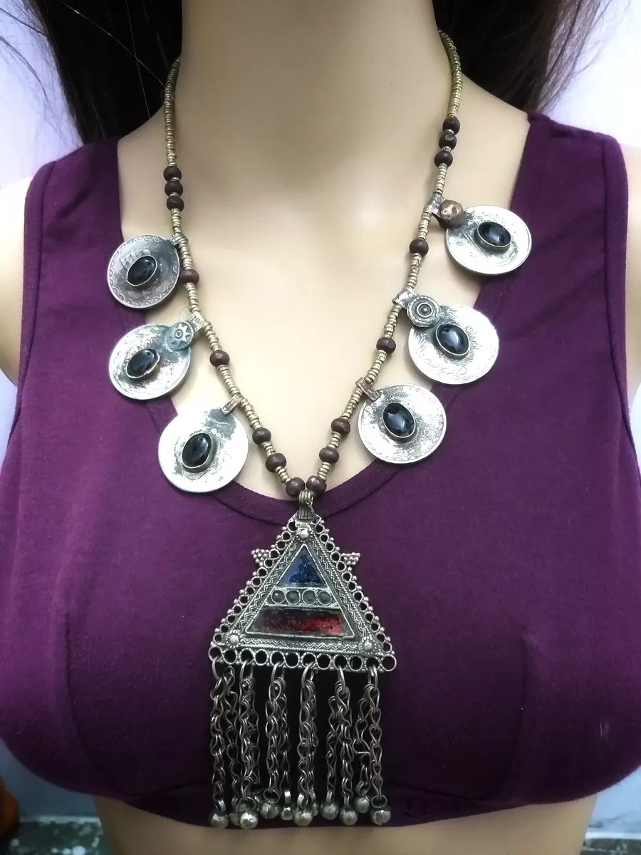AFGHANI Handmade Banjara Tribal Necklace Jewelry Coins Rabari