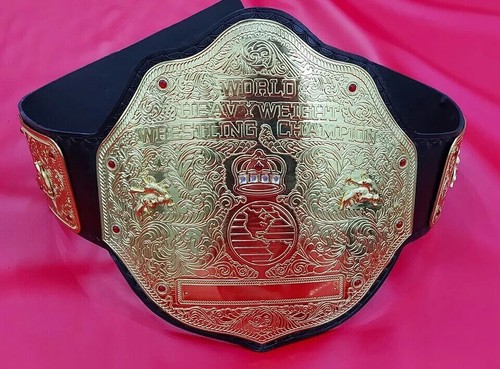 BIG GOLD World Heavyweight Championship Replica Tittle Belt Adult 2MM BrassPlate