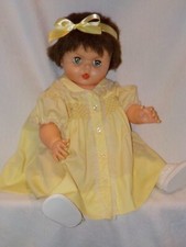 22" Vintage Baby Doll W/Dark Brown Hair