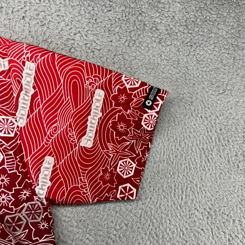 Camisa Southpole Vintage Niños Niños Pequeña Roja Negra Geométrica Floral Hip Hop y2k Foto 2 de 4