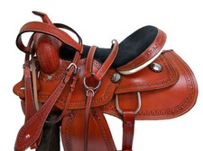 COMFY TRAIL WESTERN SADDLE GENUINE LEATHER HORSE SHOW PLEASURE TACK SET 15 16 17