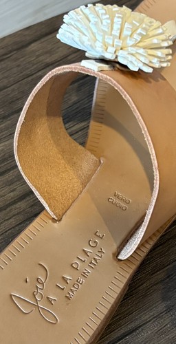 $228 Joie A La Plage Leather Flip Flop Thong Sandals Flats Shoes Worn 1x EUC!! - Picture 7 of 11
