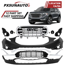 For 2018-2021 GMC Terrain Front Bumper COVER Grills Fog Lamp Cover 12 PCS