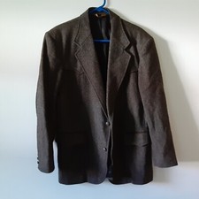 Vintage USA Pendleton Herringbone 100 Virgin Wool Blazer; Men's 42 Long; Brown
