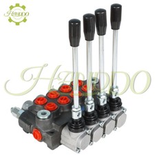 4 Spool 11GPM Double Acting Hydraulic Directional Control Valve Cylinder BSPP