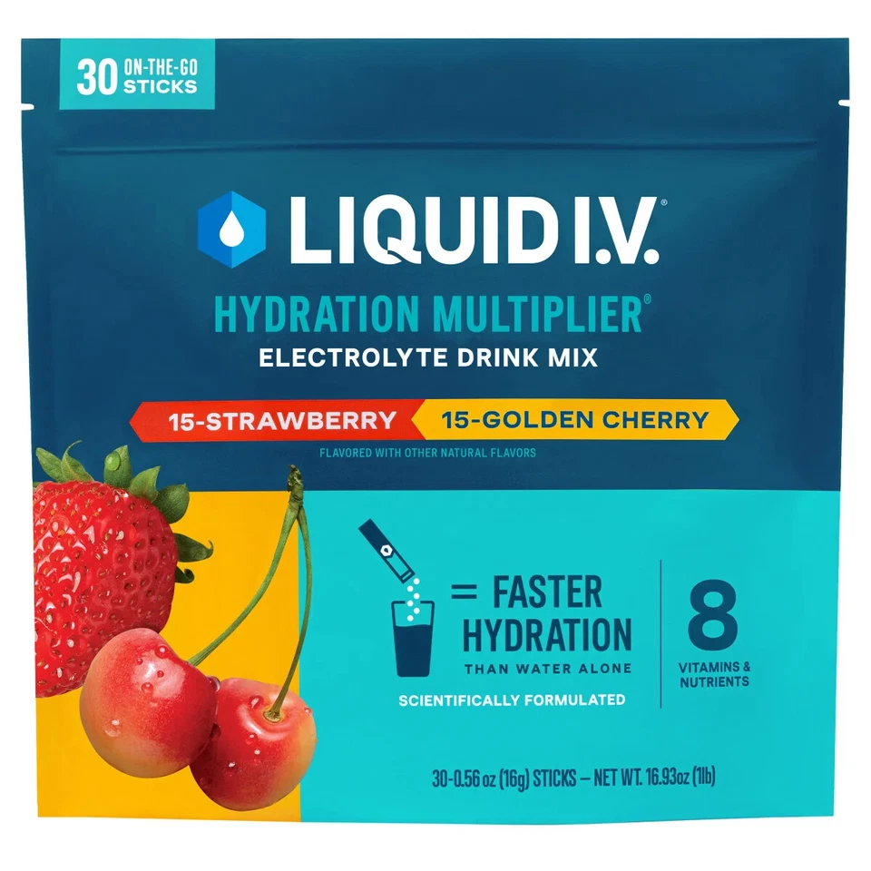 Liquid I.V. Multiplicador de hidratación 26/30 paquetes de varillas individuales para servir Foto 4 de 4