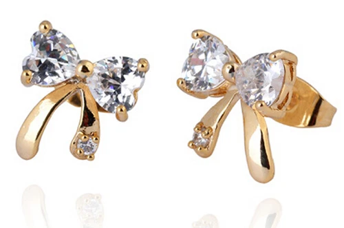 Mode-Ohrschmuck Herz Zirkonia