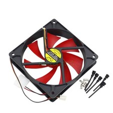 120mm x 25mm 4pin/3pin PC Case Cooler Cooling Fan w/ Shock Absorption Screws