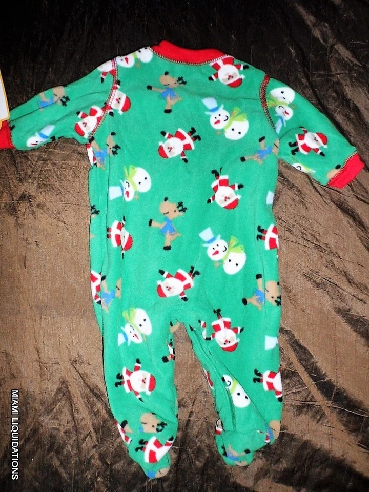 Carter's Vacanza Bambino one piece Neonati My 1st Natale Maglione Renna Babbo - Immagine 2 di 2