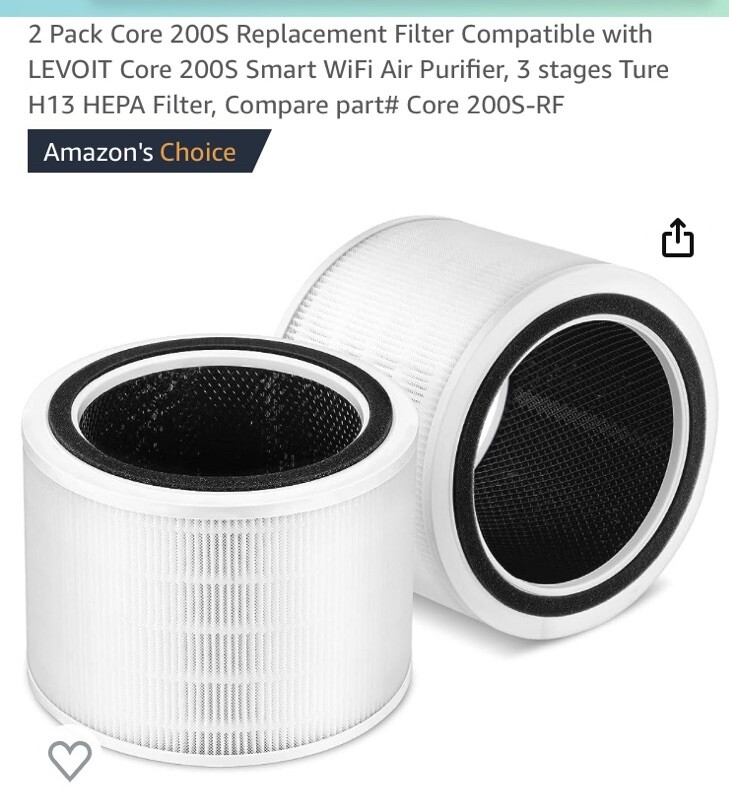 Core 200S Air Purifier Replacement Filters 2 Pack  