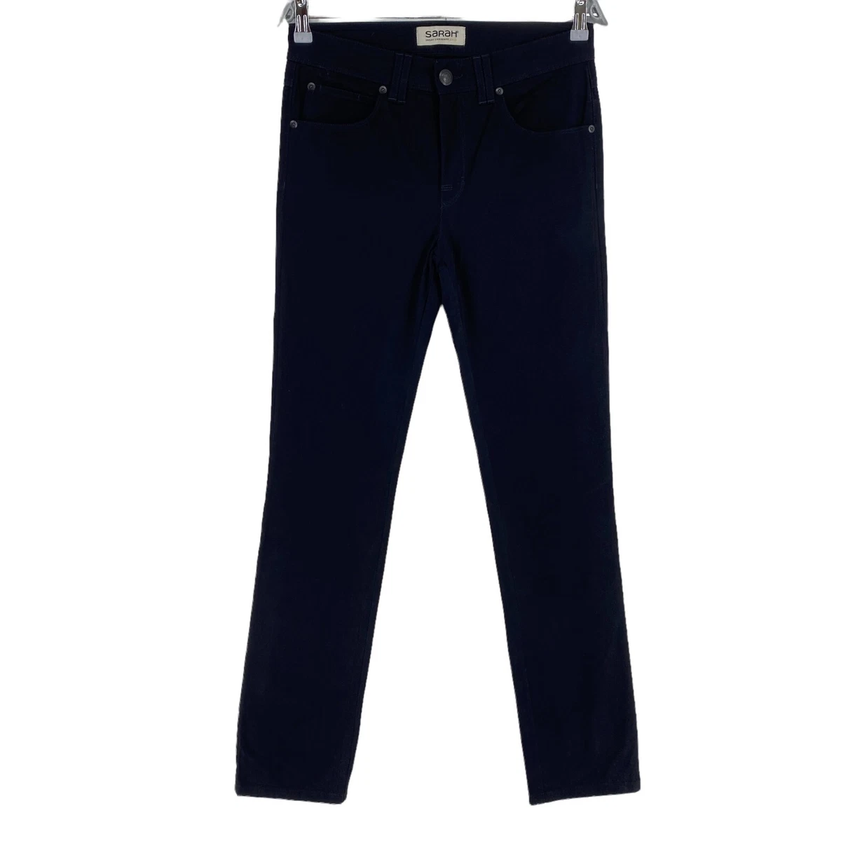 SARAH LAWRENCE JEANS Black Cotton Blend Straight Jeans Size 28 W30