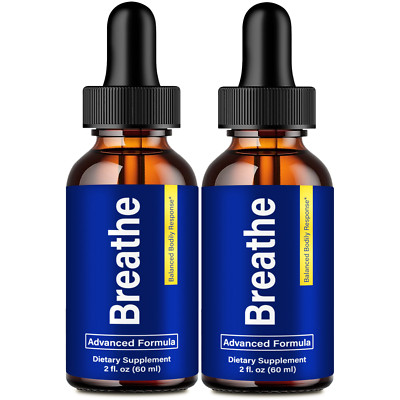 (2 Pack) Breathe Drops, Clears Excess Mucus & Opens Up Airways Support Droppers