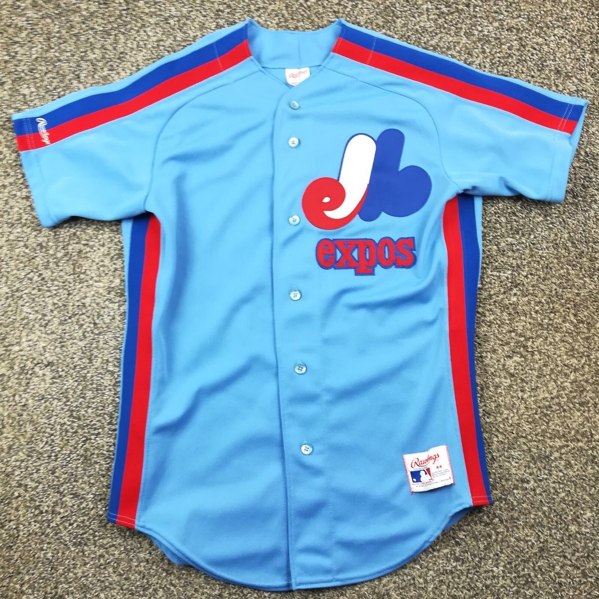 Vintage 1989-1991 Montreal Expos Jersey Rawlings Authentic Sz 44