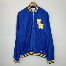 Vintage Champion 1/4 Zip Nylon Jacket Windbreaker Lined XL USA Made 90s Sports