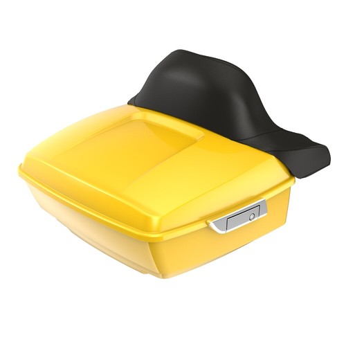 Almohadilla Advanblack AMARILLO CROMADO Rushmore King Tour Pak Pack para 97+ Harley/Softail - Imagen 5 de 13