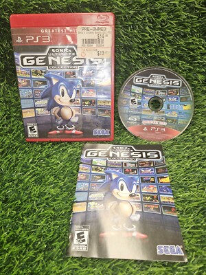 Sonic's Ultimate Genesis Collection PS3 Tested Complete Disc Holder Broken