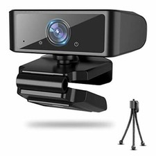 HD Webcam 1080P Camera with Microphone for Desktop Computer PC Black