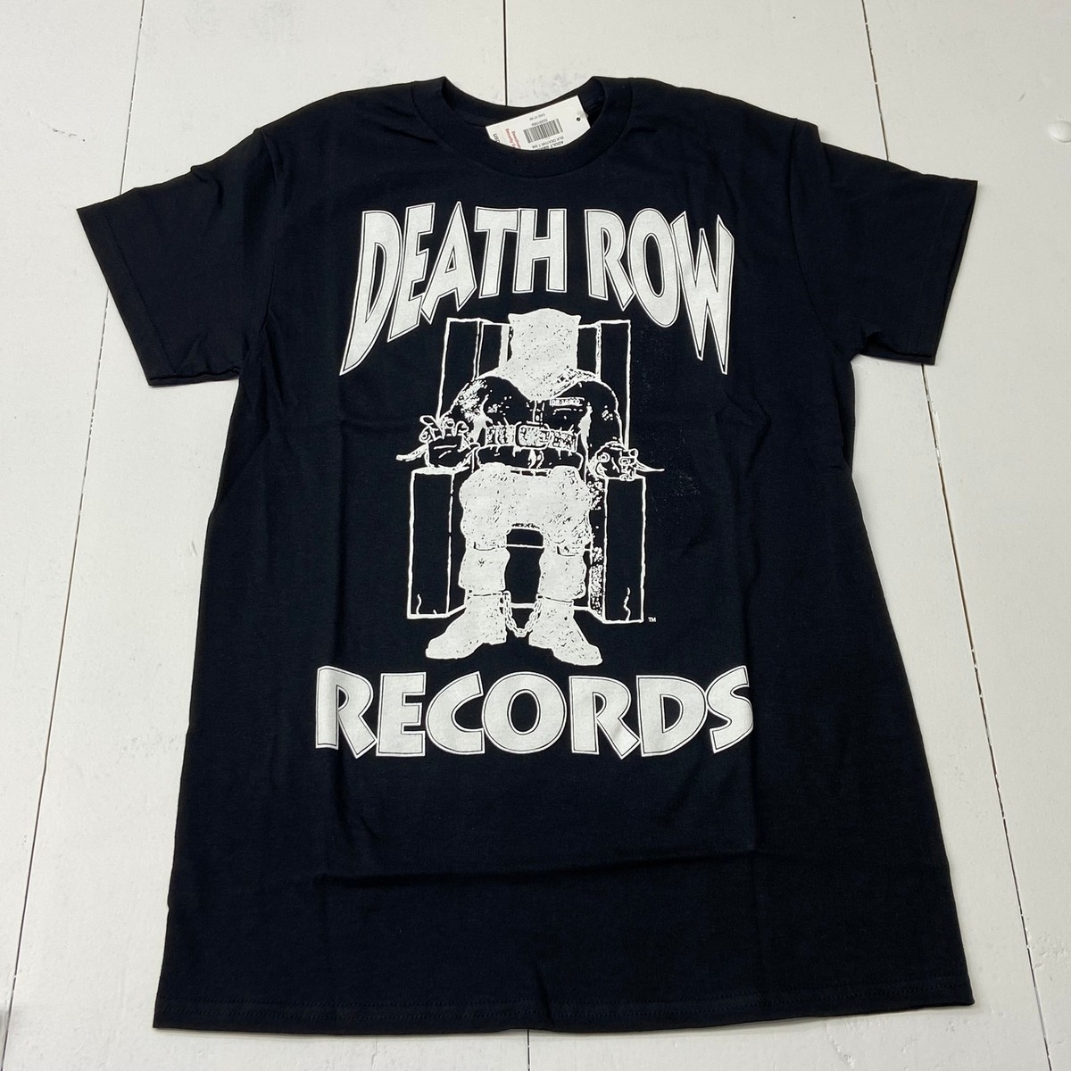 DEATH ROW RECORDS オフィシャルTシャツ Death Row Records Black Graphic Short Sleeve T-Shirt Adult Size S