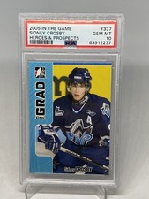 SIDNEY CROSBY 2005 IN THE GAME #337 HEROES AND PROSPECTS PSA 10  ROOKIE RC