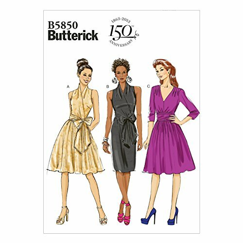 Платье Misses от Butterick Patterns B5850, Размер B5, 8-10-12-14-16, в упаковке 1 шт., Белое