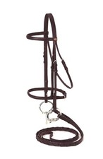 Draft Horse English Bridle and Reins - Havana Brown - Premium Leather