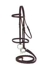 Draft Horse English Bridle and Reins - Havana Brown - Premium Leather 