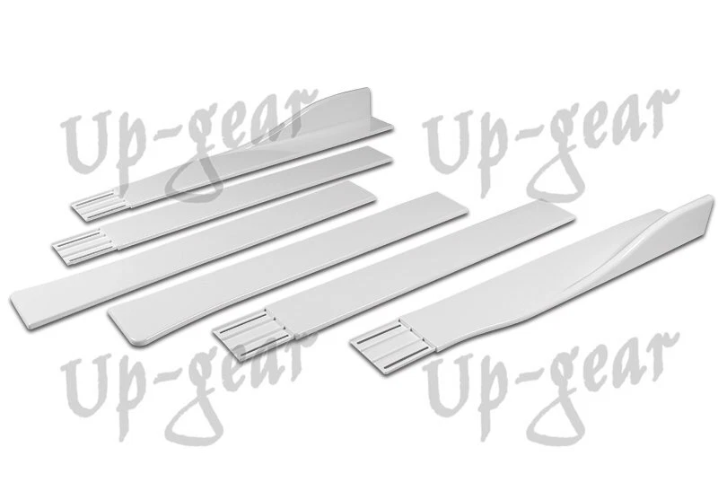 Falda lateral blanca pintada universal balancín divisores difusor labio 86" x 4" 6 piezas Foto 2 de 4