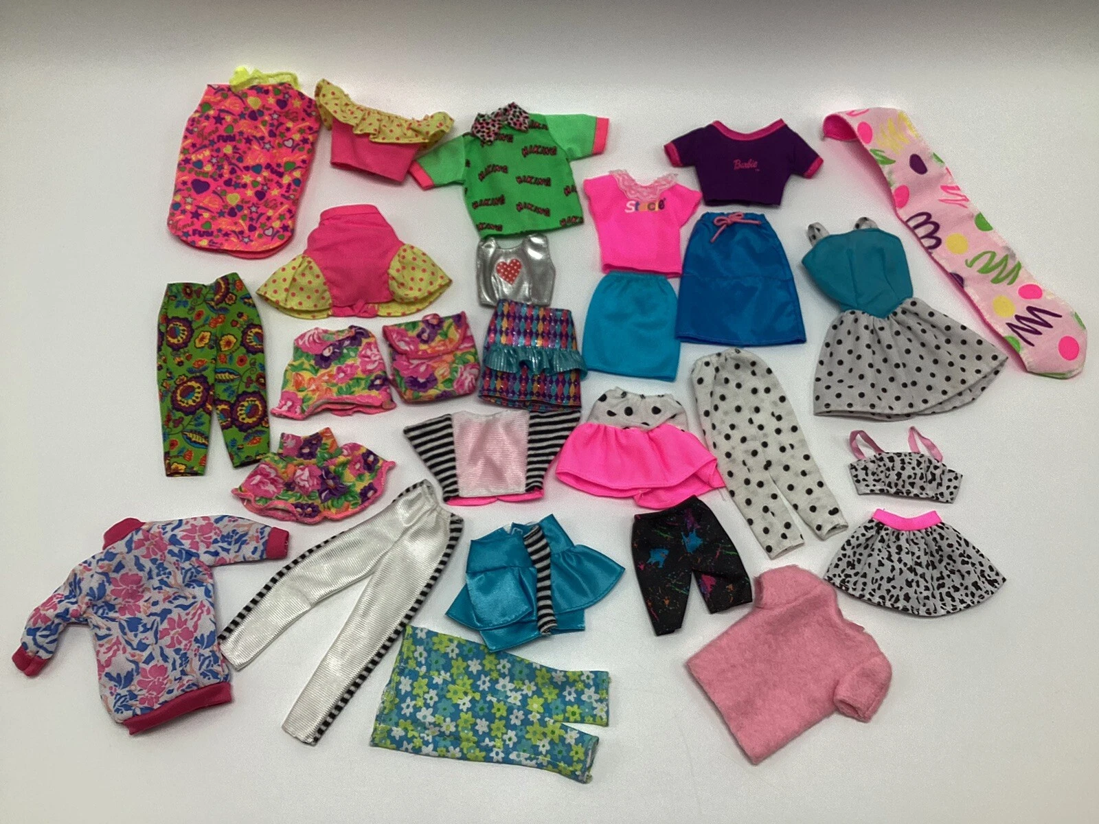  1990s neon polka dot floral hiking pjs 