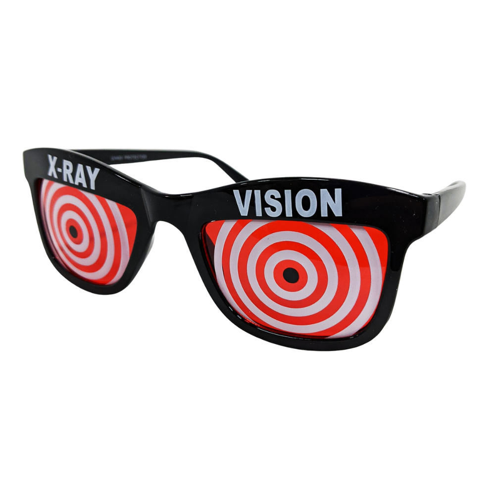 Red XRay Vision Glasses X Ray Specs Goggles Spiral Hypnotize Wayfarer